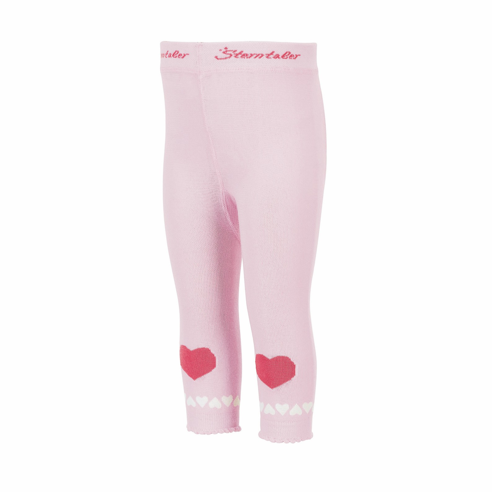 Sterntaler legíny 2pack šedé/růžové srdce 8762021