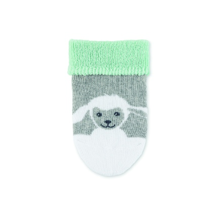 Sterntaler ponožky kojenecké s manžetkou, froté, ovečka Stanley 8401968