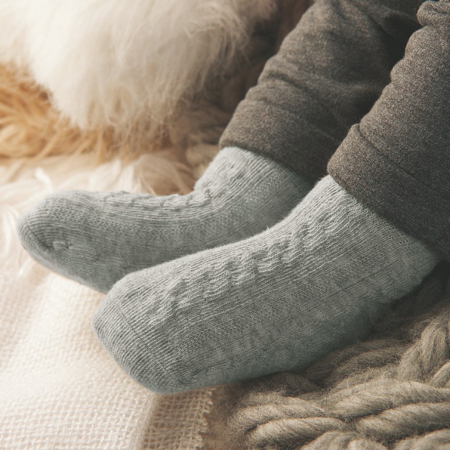 Sterntaler ponožky kojenecké 2 páry jednobarevné copánek šedé 8502010