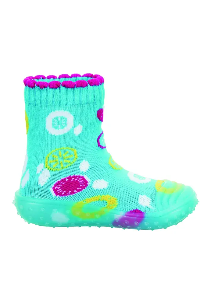 Sterntaler barefoot ponožkoboty dětské tyrkysové, kolečka 8362105