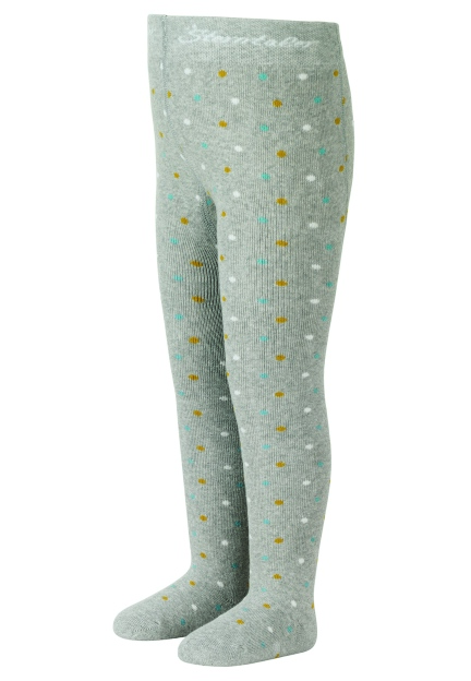 Sterntaler Punčocháče termo froté zimní šedé, puntíky 8722104