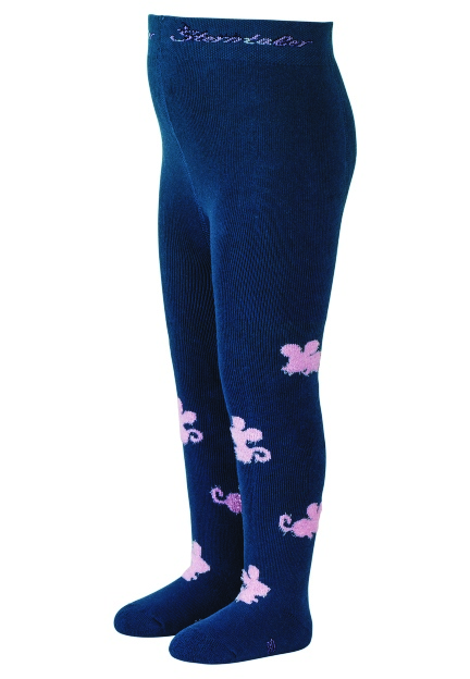 Sterntaler Punčocháče termo froté zimní tmavě modré, myška  8722105