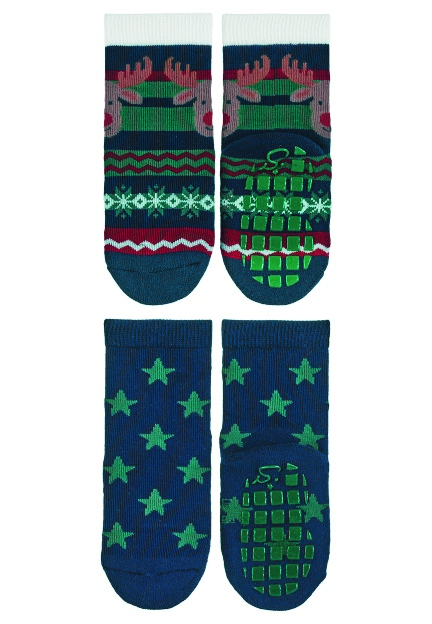 Sterntaler ponožky protiskluzové ABS 2 páry vánoční 8102112