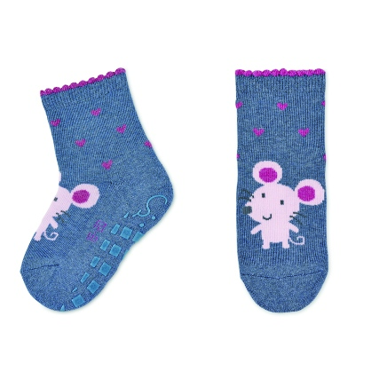 Sterntaler ponožky protiskluzové ABS 2 páry myška, modré 8102125