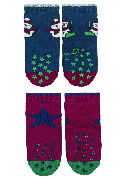 Sterntaler ponožky na lezení protiskluzové 2 páry vánoční 8112112