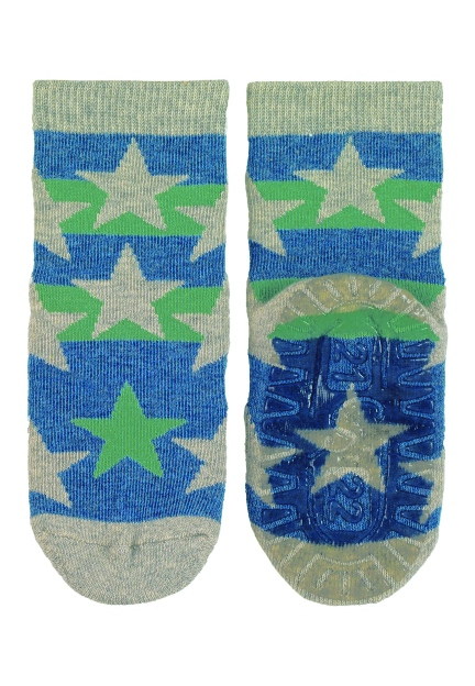 Sterntaler ponožky ABS protiskluzové chodidlo AIR šedé hvězdy 8132102