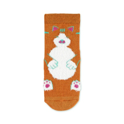 Sterntaler ponožky ABS protiskluzové chodidlo AIR oranžové kočka 8132108
