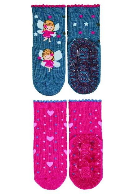 Sterntaler ponožky ABS protiskluzové chodidlo AIR, 2 páry modré, víly 8132126