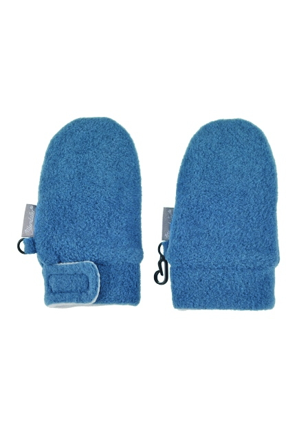 Sterntaler rukavičky kojenecké PURE fleece bez palce modré, melír 4301400