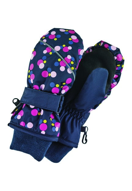 Sterntaler rukavice palčáky šusťák Thinsulate puntíky, dívčí modré 4322101