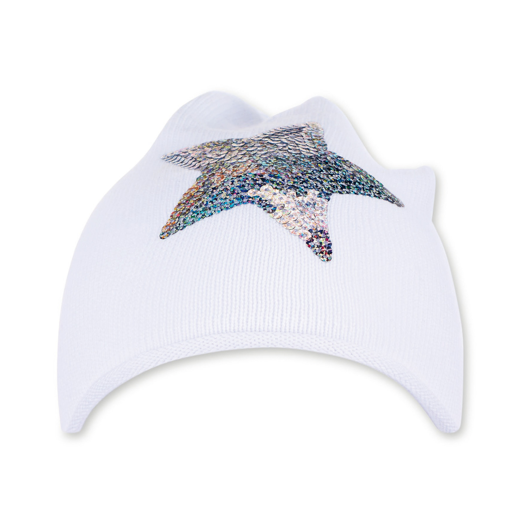 Sterntaler Čepice příze, bavlněná, bílá, dívčí s hvězdou, spadlá 1721910