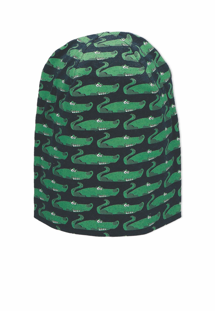 Sterntaler čepice jerzey spadlá modrá chlapecká UV 50+ krokodýli 1622232