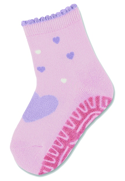 Sterntaler ponožky ABS protiskluzové chodidlo AIR, 2 páry, srdíčka, růžová, žlutá 8032228