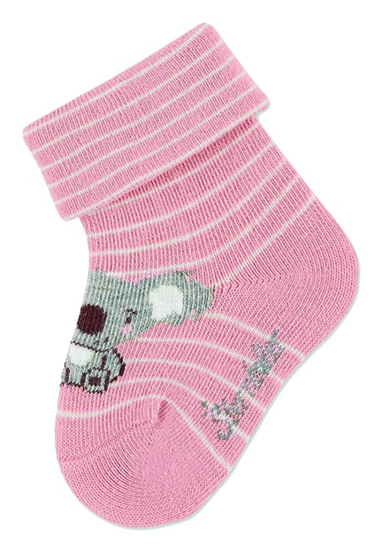 Sterntaler kojenecké ponožky s manžetou dívčí 3 páry koala, žirafa, růžová 8312252