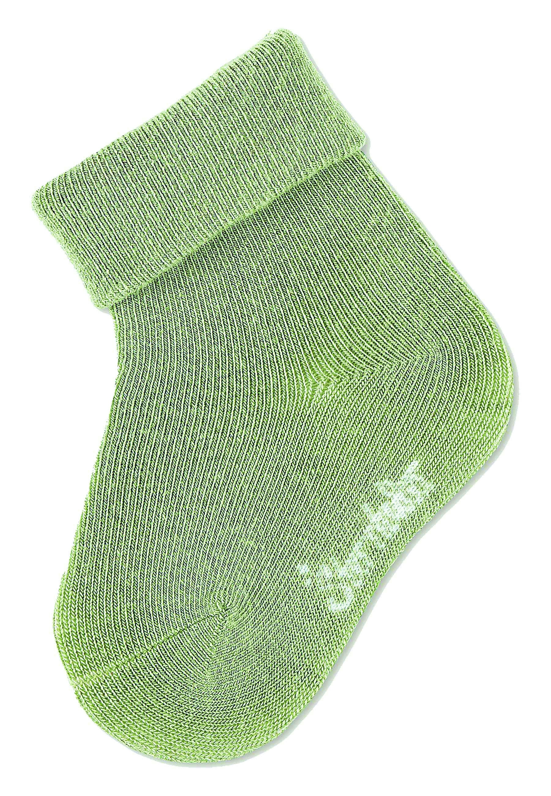 Sterntaler kojenecké, bambusové ponožky s manžetou dívčí 3 páry růžové, bílé, zelené 8502200