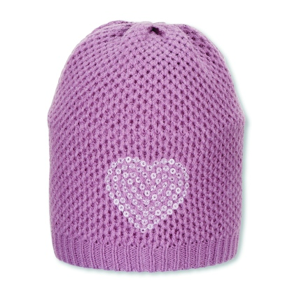Sterntaler čepička pletená, baby, dívčí, flitrové srdíčko, růžová 4702111