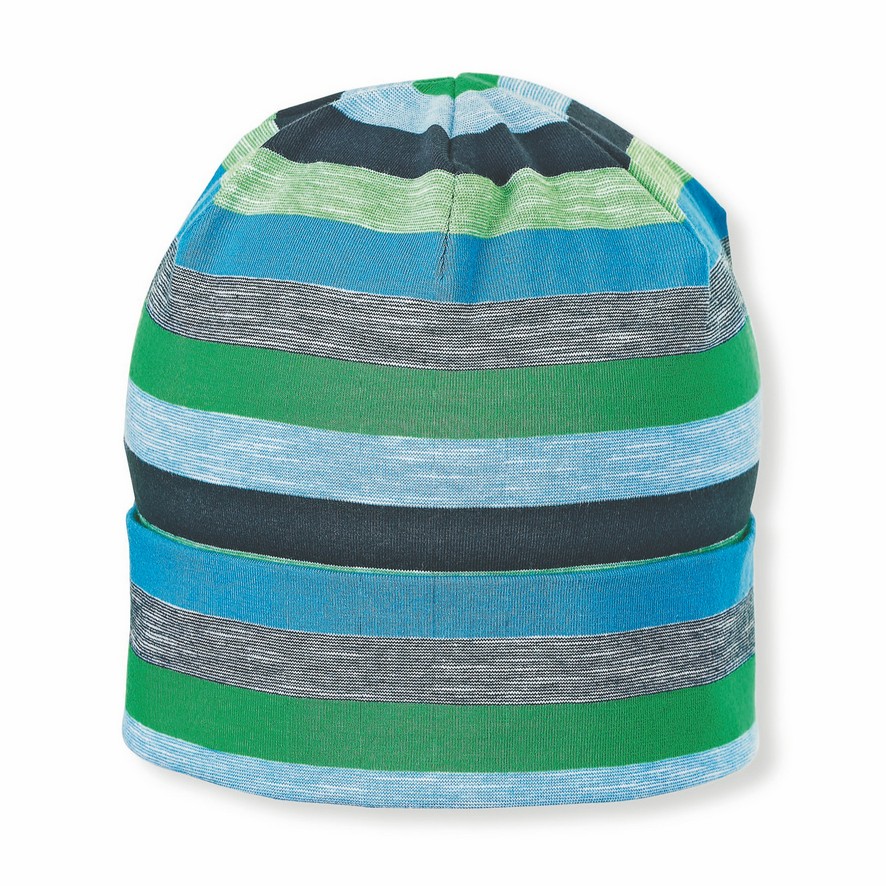 Sterntaler čepice bavlněná, spadlá, Basic uni pruhy, UV 50+  1522001