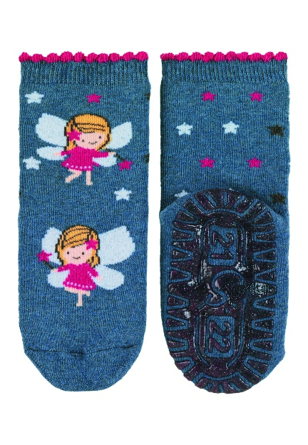 Sterntaler ponožky ABS protiskluzové chodidlo SOFT proužky, víla, modré 8142106