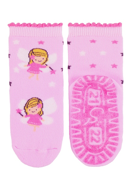 Sterntaler ponožky ABS protiskluzové chodidlo SOFT proužky, víla, růžové 8142106