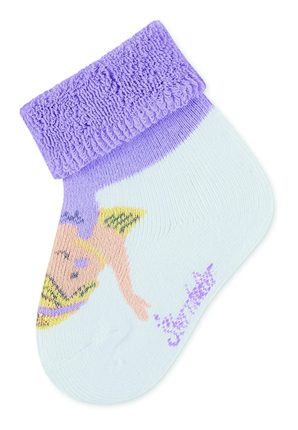 Sterntaler Ponožky kojenecké, 3 páry, froté, manžetka, bílé, baletka, srdíčka 8302222