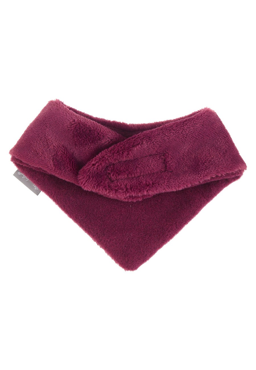 Sterntaler šátek na krk zimní plyš vínový 4101405