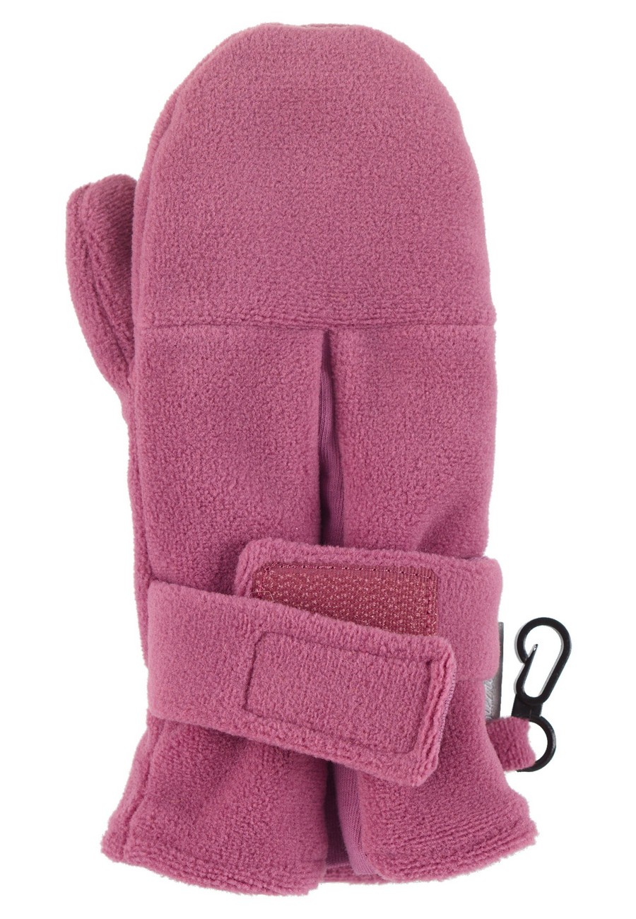 Sterntaler Rukavičky kojenecké PURE fleece suchý zip pastelově růžové 4301430