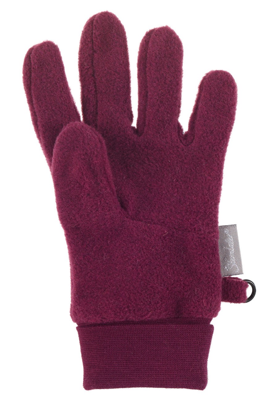 Sterntaler Rukavice Project PURE prstové fleece vínové 4331410