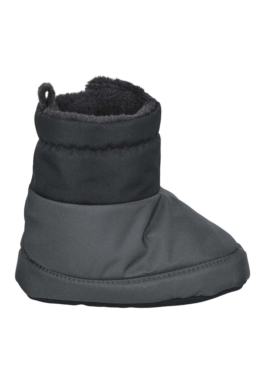 Sterntaler botičky textilní zimní šusťák, dlouhý, suchý zip, šedé, tmavě šedý pruh 5102223