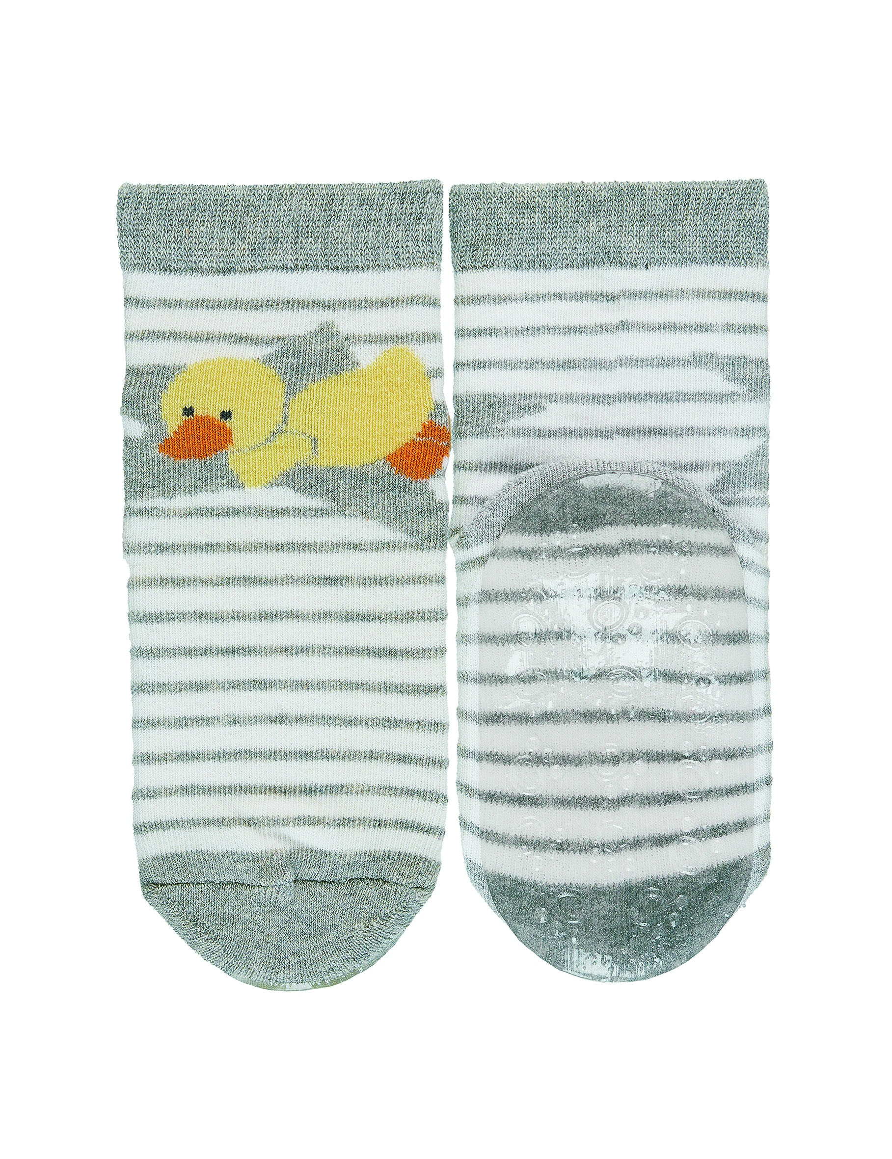 Sterntaler ponožky ABS protiskluzové chodidlo AIR kačátko Eddík krémové 8151963