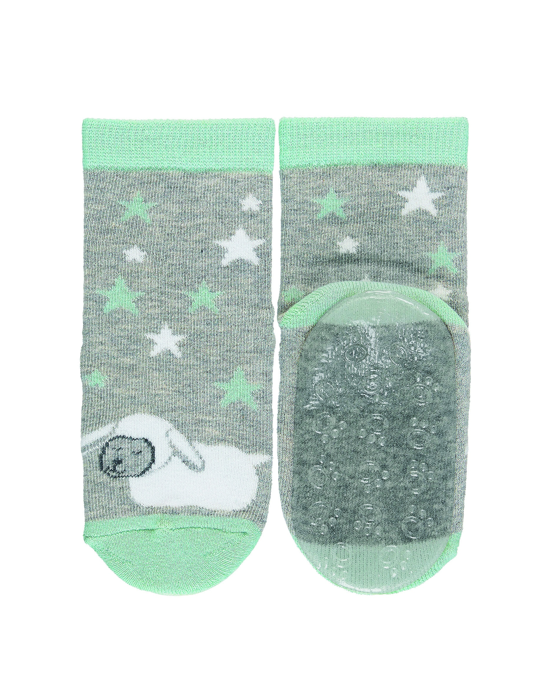 Sterntaler ponožky ABS protiskluzové chodidlo AIR ovečka Stanley, šedé 8151968