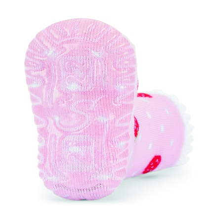 Sterntaler ponožky ABS protiskluzové chodidlo SUN jahůdky, růžové 8022106