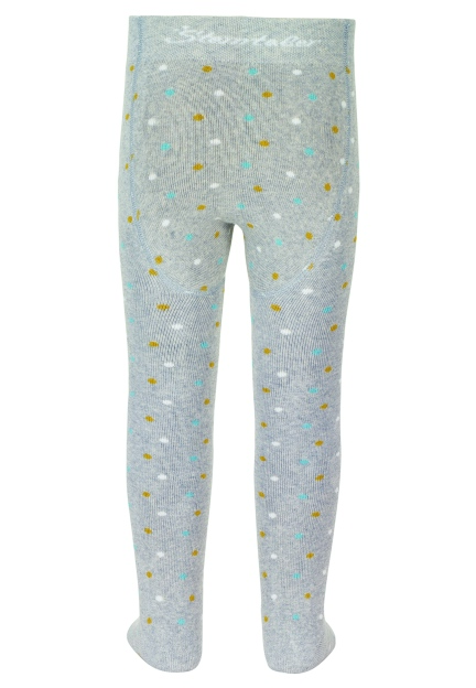 Sterntaler Punčocháče termo froté zimní šedé, puntíky 8722104