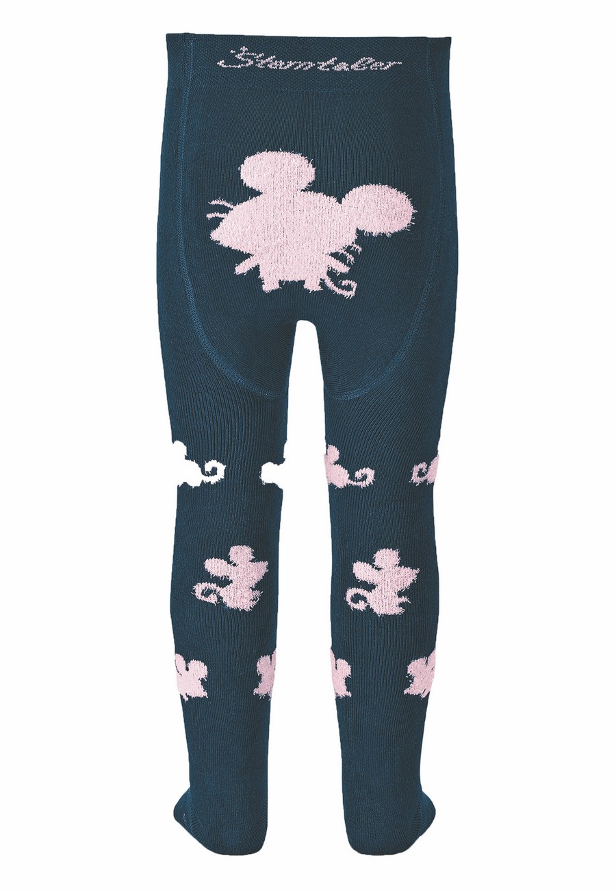 Sterntaler Punčocháče termo froté zimní tmavě modré, myška  8722105