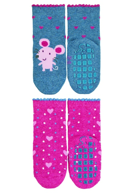 Sterntaler ponožky protiskluzové ABS 2 páry myška, modré 8102125