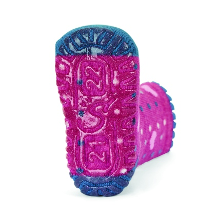 Sterntaler ponožky ABS protiskluzové chodidlo AIR tmavě růžové, srdíčka 8132106