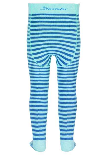 Sterntaler punčocháče s obrázky modré, proužky, bagr 8702103