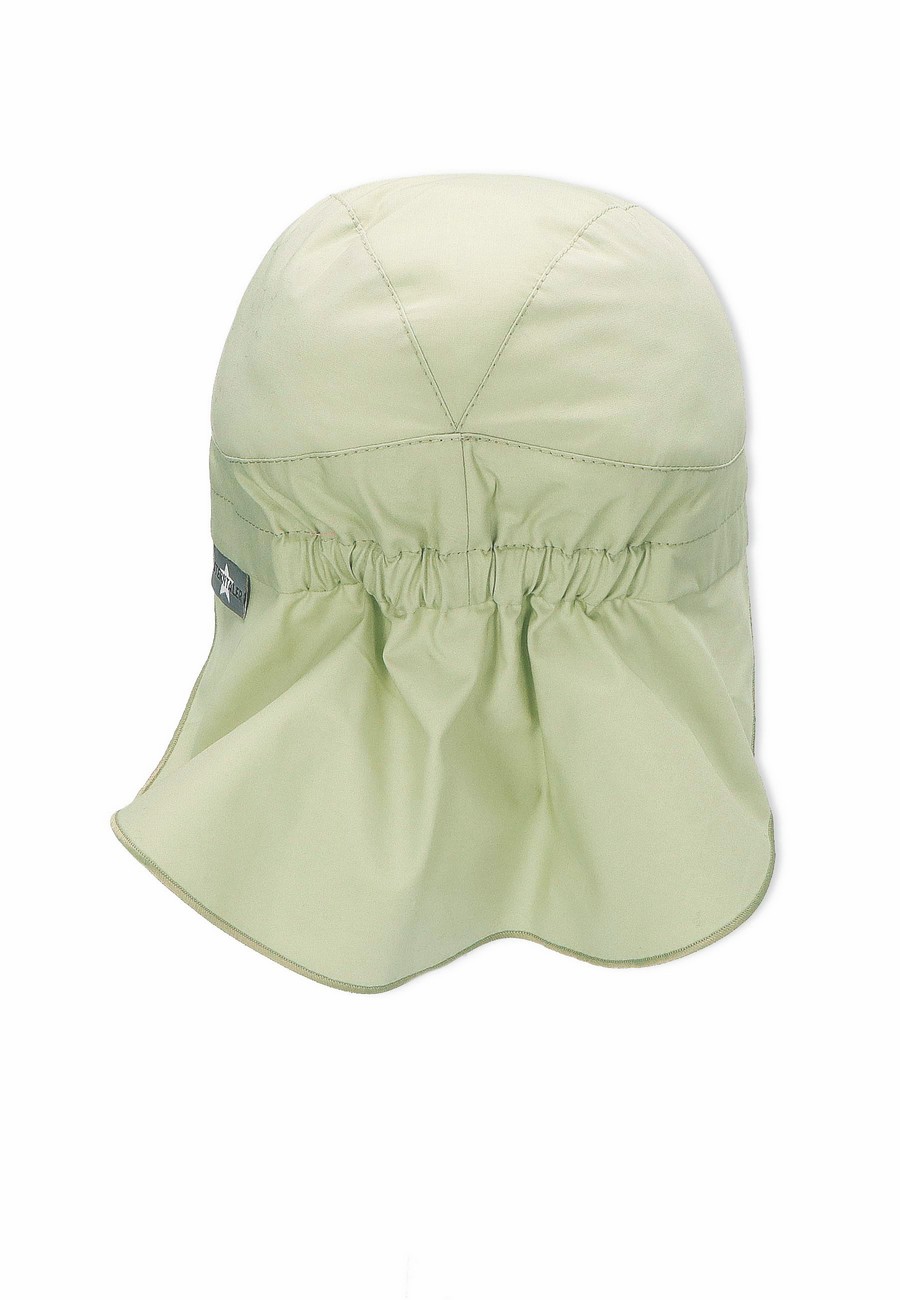 Sterntaler Čepice plátno uni UV 50+ jednobarevná s kšiltem a plachetkou světle zelená 1531430