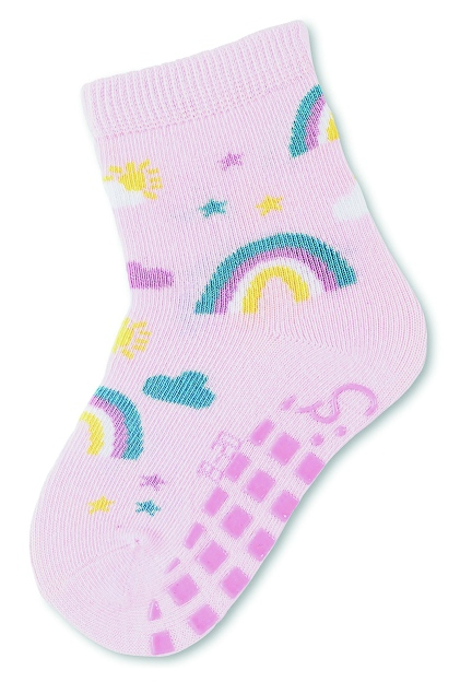Sterntaler ponožky protiskluzové ABS dívčí 2 páry růžové, duha 8002224