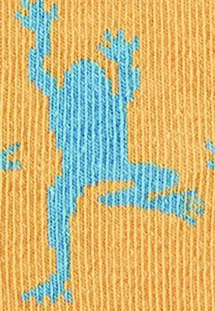 Sterntaler ponožky ABS protiskluzové chodidlo AIR, 2 páry, chameleon, žabky, modré, žluté 8032222