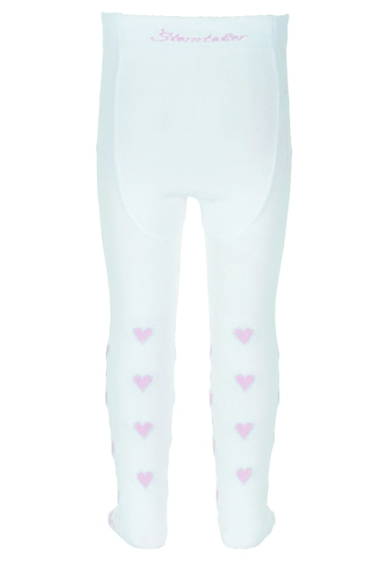 Sterntaler punčocháče s obrázky bílé,srdíčka 8602200