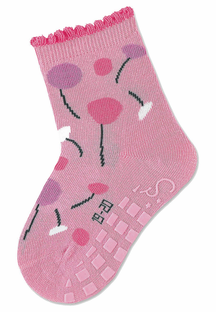 Sterntaler ponožky protiskluzové ABS dívčí 2 páry modro růžové, koně, květy 8002225