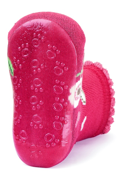 Sterntaler ponožky ABS protiskluzové chodidlo AIR červené, oslík Emmily 8152187