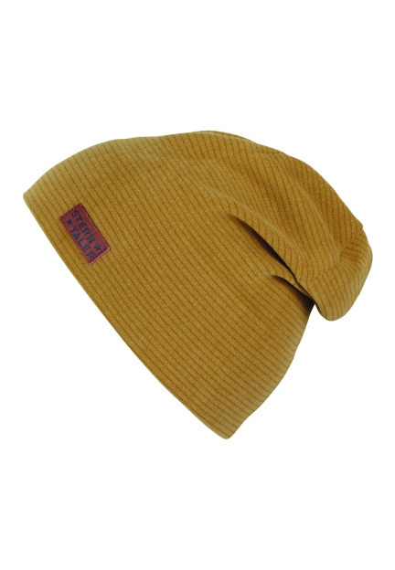 Sterntaler čepice uni spadlá, jemný proužek, hořčicová 4522100
