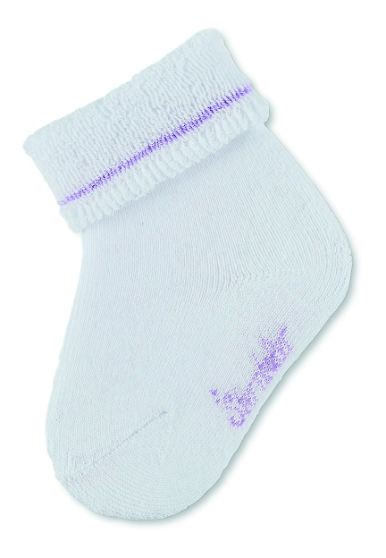 Sterntaler Ponožky kojenecké, 3 páry, froté, manžetka, bílé, baletka, srdíčka 8302222