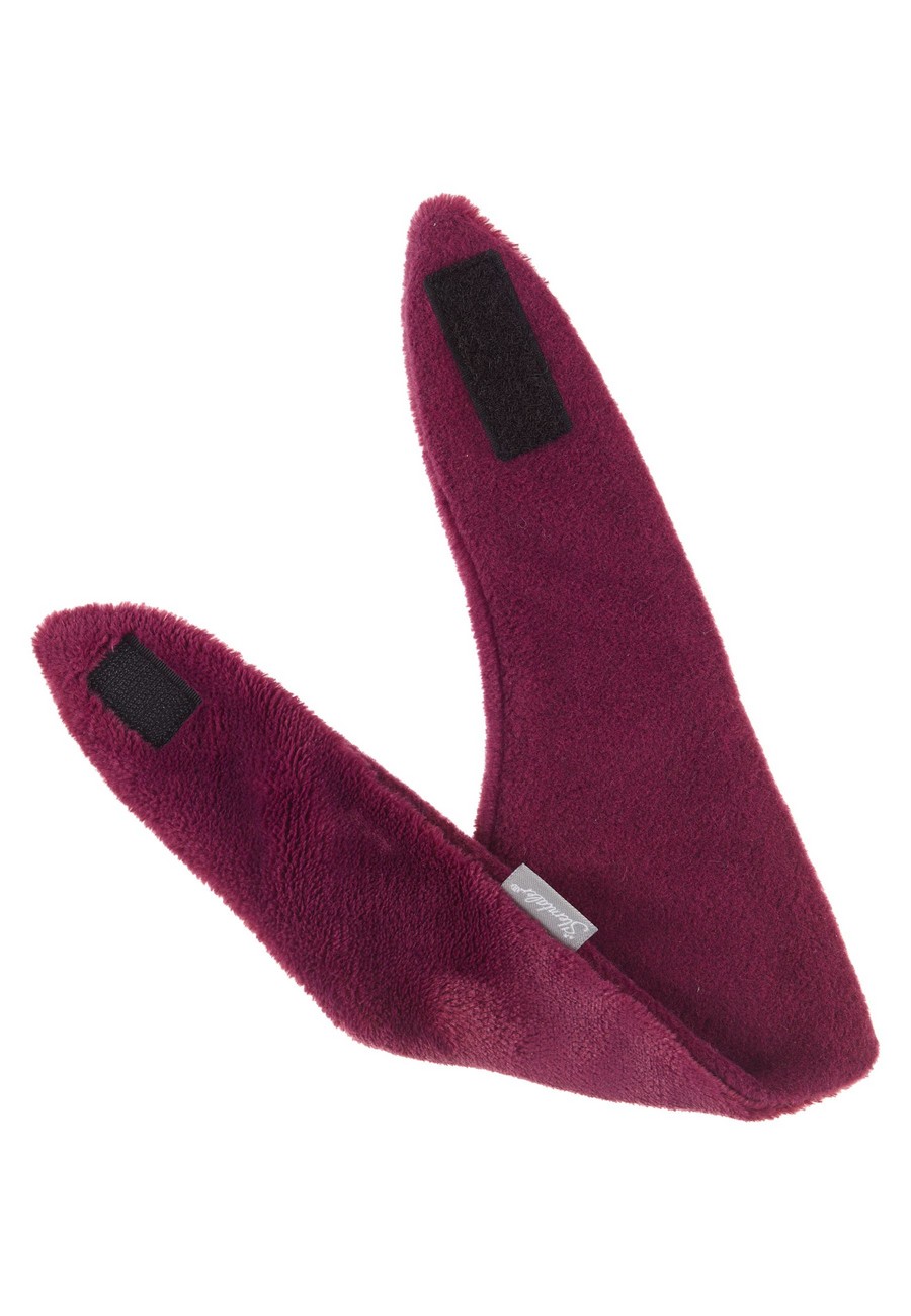 Sterntaler šátek na krk zimní plyš vínový 4101405