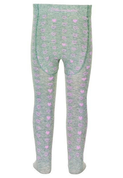 Sterntaler punčocháče s obrázky, dívčí, šedé, srdíčka 8702104