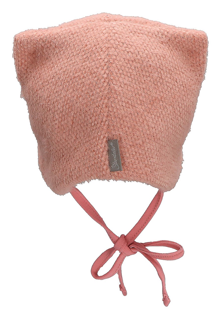 Sterntaler Čepička baby, dívčí, starorůžová, kočička, zavazovací 4402234