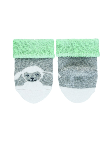 Sterntaler ponožky kojenecké s manžetkou, froté, ovečka Stanley 8401968
