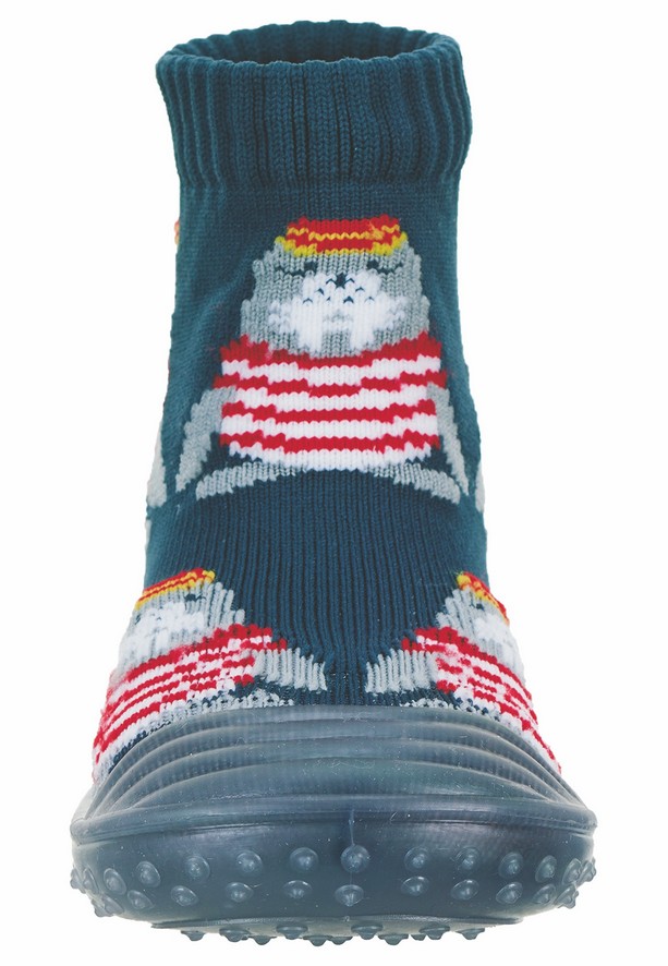 Sterntaler barefoot ponožkoboty dětské modré, mrož 8362100