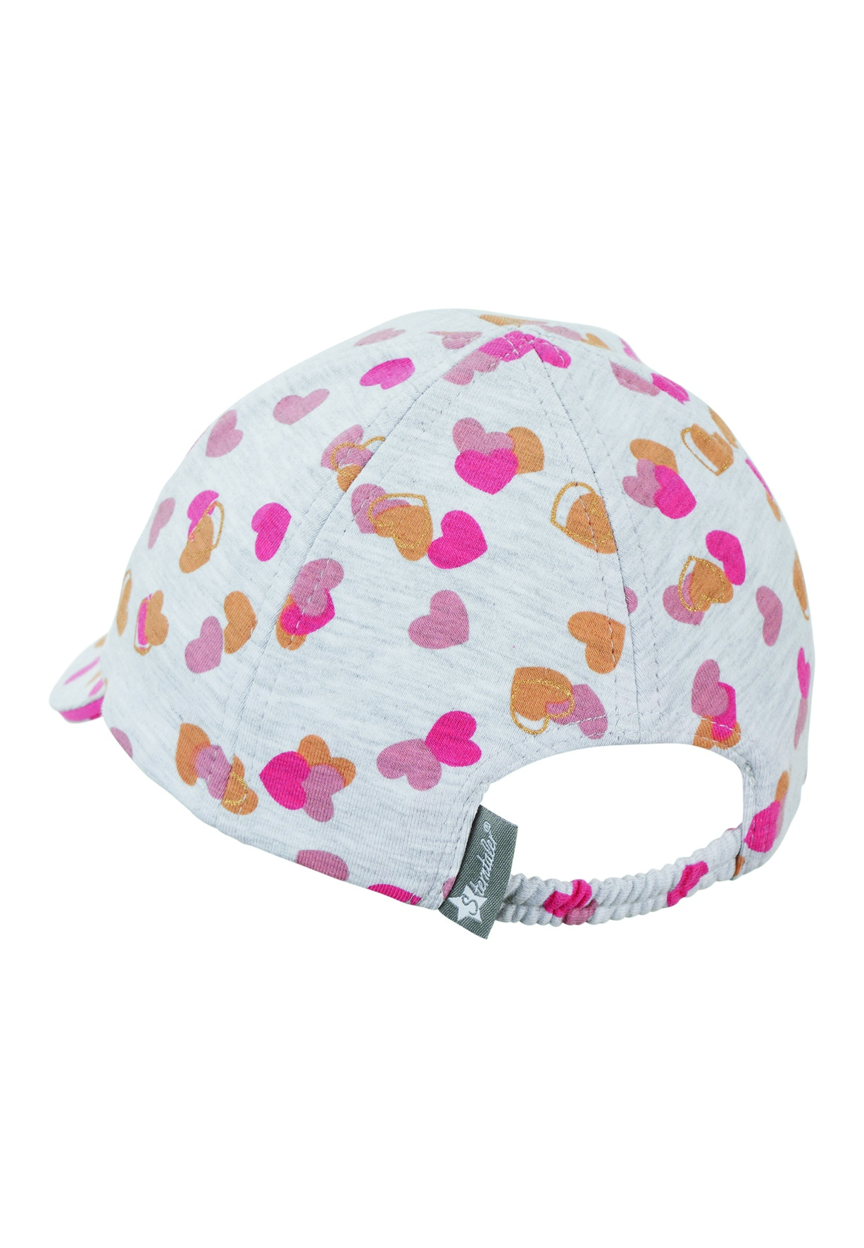 Sterntaler kšiltovka dívčí UV 50+ šedá srdíčka 1412130